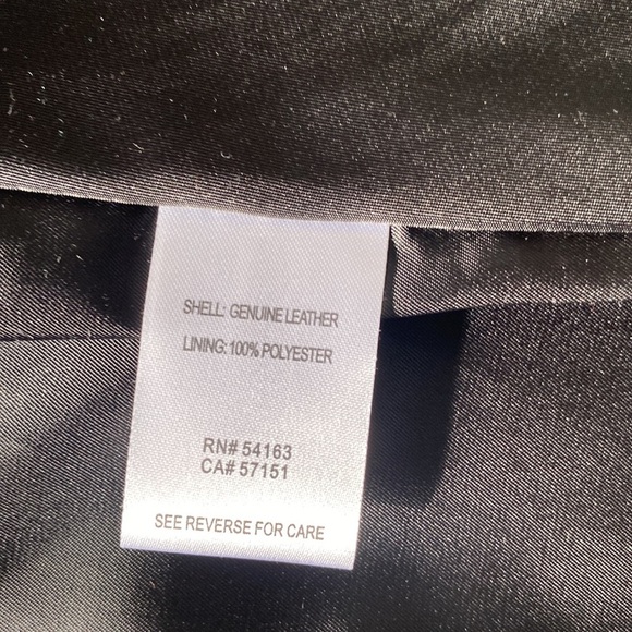 Calvin Klein Biker Leather Jacket Women’s in Black with Silver Hardware - Picture 9 of 10